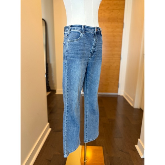 MOTHER High Waist Looker Jeans Not Guilty Line Blue Flare Size 29 - Picture 4 of 7
